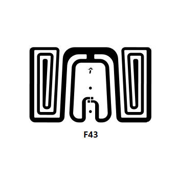 Taille personnalisée 26x16mm F43 Encrée RFID UHF sèche avec puce Impinji Monza 4
