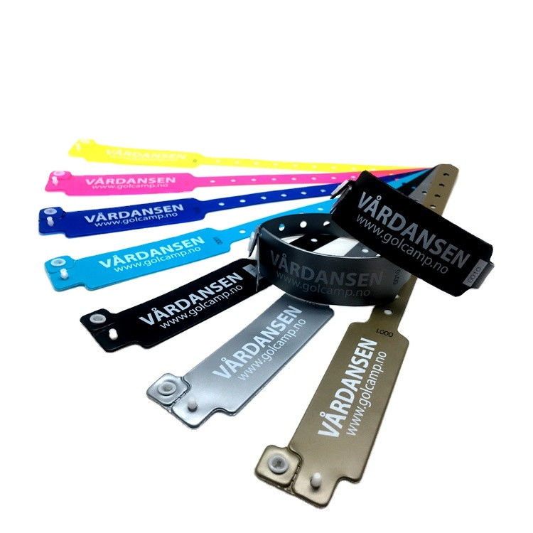 Logo Printing PVC Hospital Medical Wristband , RFID NFC Tag Bracelet Disposable