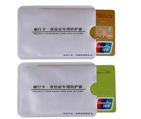 0.84-0.86mm épaisseur PVC carte de protection NCF, RFID carte de blocage NFC avec bouclier de signal