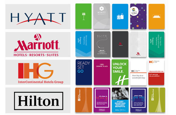 NFC VING HID cartes clés d'hôtel en plastique personnalisées avec une distance de lecture de 0 à 10 cm