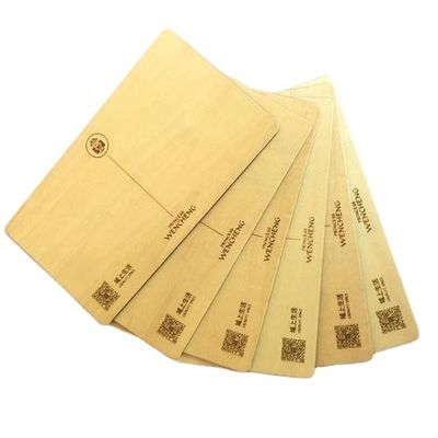 Des cartes-clés de contrôle d'accès en bois de bambou, des cartes-clés d'hôtel Ving NFC facilement biodégradables