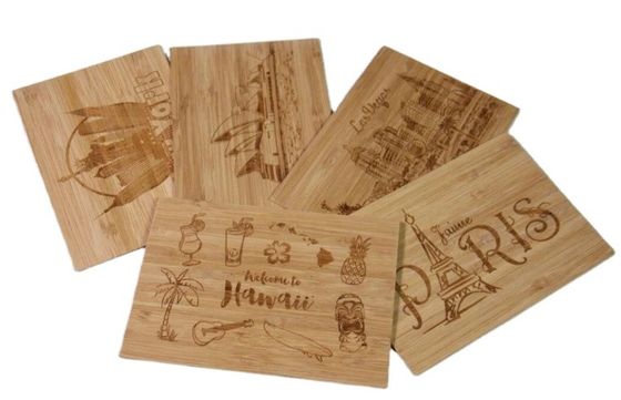 Contrôle d'accès aux cartes clés d'hôtel en bois RFID avec finition mate ou brillante ISO14443A