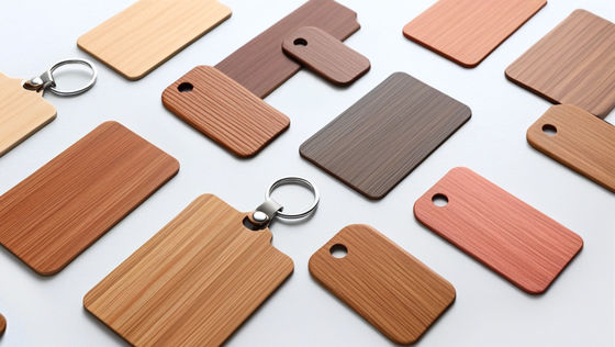 Carte à clef de chambre d'hôtel RFID en bois 86x54mm épaisseur personnalisable