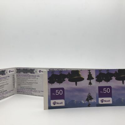 Carte de billet RFID en PVC / papier étanche 13,56 MHz avec puce EV1 Ultualight