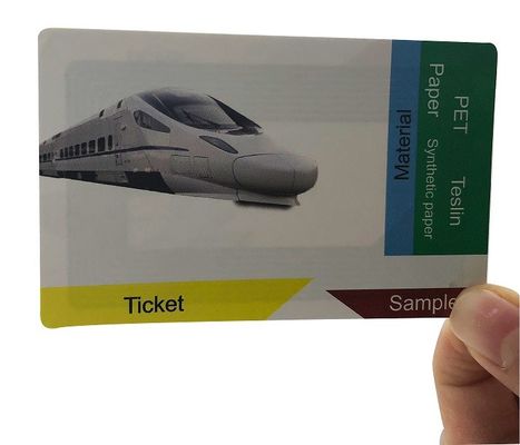 Billet de train RFID en papier 13.56Mhz Protocole ISO14443A Couleur personnalisée