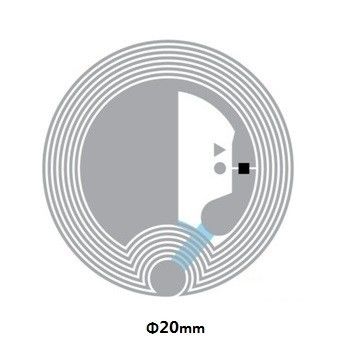 0.07 mm Papillon épais NFC puce autocollant NFC étiquettes réécrivables Haute fréquence 13,56mhz