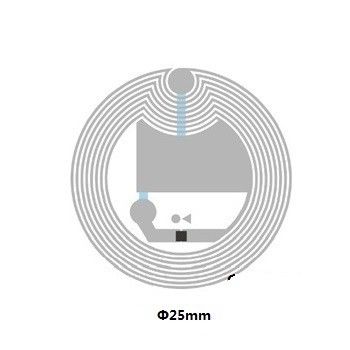 0.07 mm Papillon épais NFC puce autocollant NFC étiquettes réécrivables Haute fréquence 13,56mhz