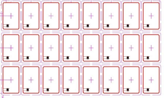 Taille personnalisée Carte RFID Inlay Prelam HF Carte intelligente sans contact 13,56 MHz