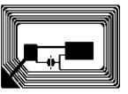PET NFC humide HF RFID incrustation 13,56MHZ Fréquence 25x40mm Pour porte-clés / étiquette