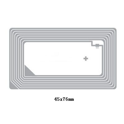 45x76mm HF RFID Inlay PET Matériau 13.56MHZ Antenne gravée à fréquence