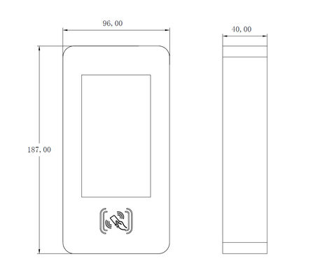 Dispositif de lecture RFID intelligent couleur personnalisé intégré à l'antenne pour le contrôle d'accès